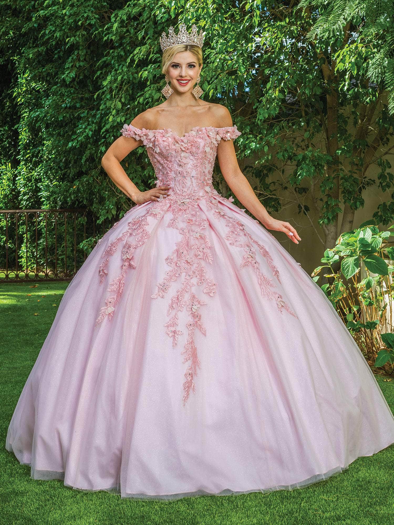 Dancing Queen - 1620 Off Shoulder Floral Ballgown – Couture Candy
