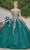 Dancing Queen 1753 - Gilded Lace Ballgown Ball Gowns XS / Hunter Green