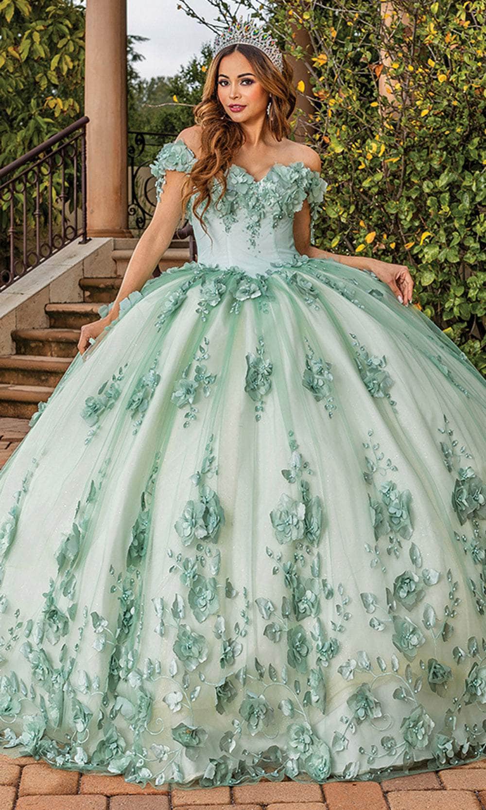 Dancing Queen 1818 Long Quinceanera Dress Lilac/Off White / 3XLarge Dancing Queen 1818 Long Quinceanera Dress Lilac/Off White / 3XLarge