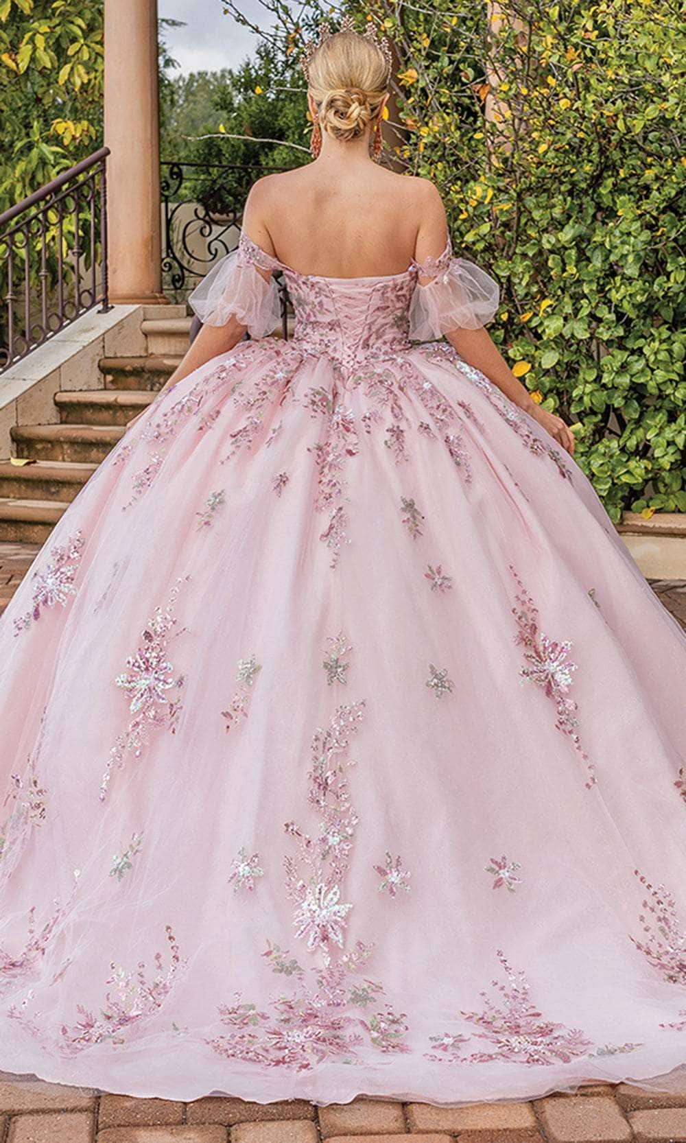 Dancing Queen 1821 Long Quinceanera Dress Blush / 2XLarge Dancing Queen 1821 Long Quinceanera Dress Blush / 2XLarge