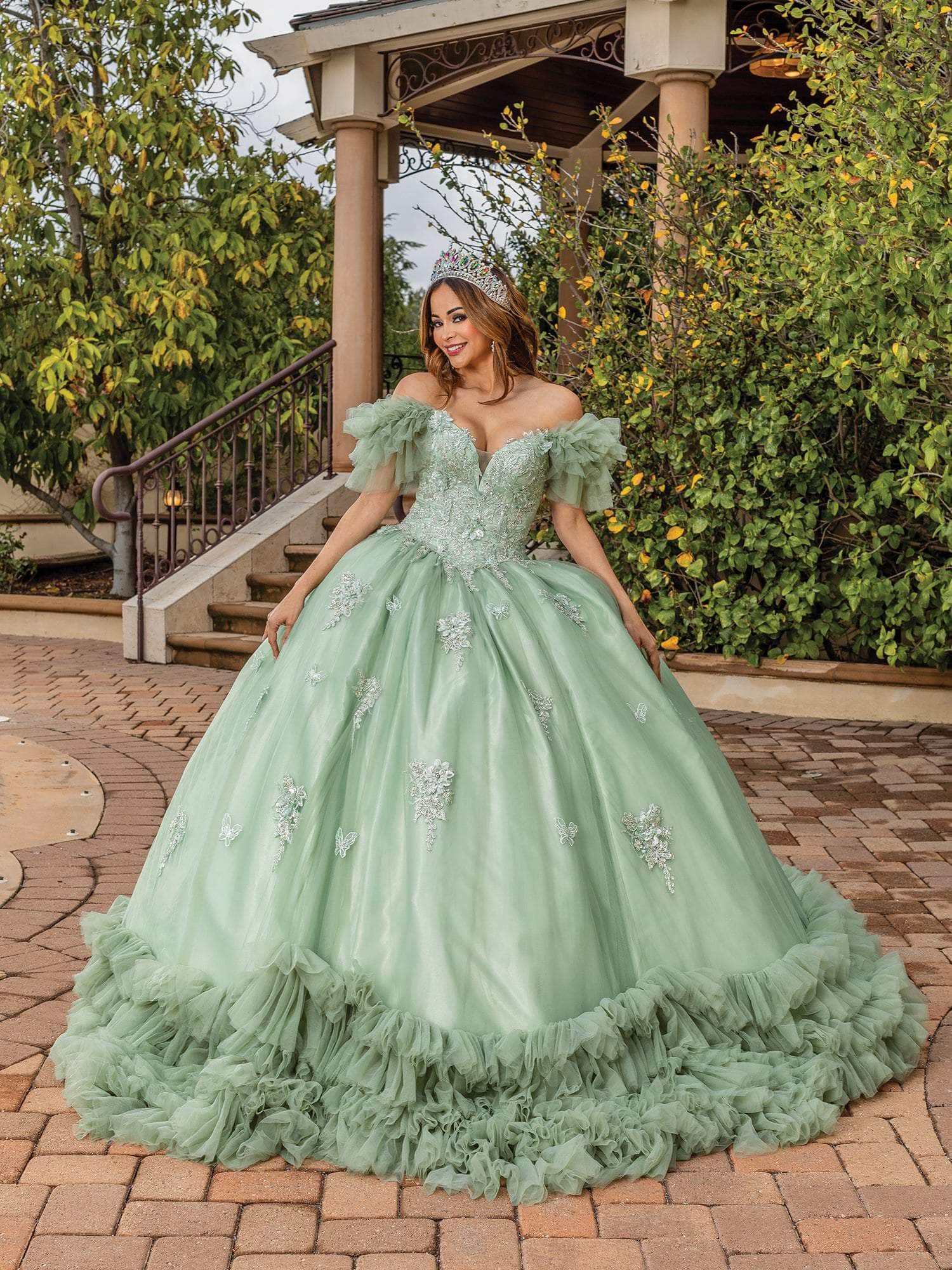 Dancing Queen 1887 - Ruffled Trim Off Shoulder Ballgown 2XL / Lilac - Shop Dancing Queen Dresses On Couture Candy at CoutureCandy.com Dancing Queen 1887 - Ruffled Trim Off Shoulder Ballgown 2XL / Lilac - Shop Dancing Queen Dresses On Couture Candy at CoutureCandy.com