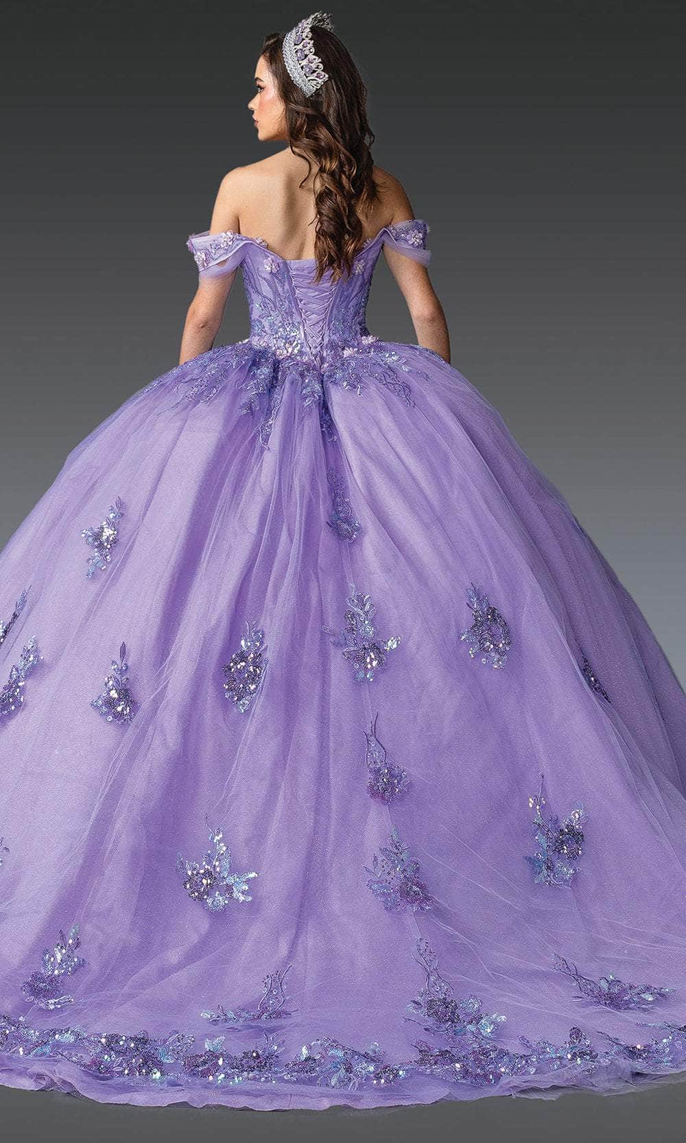 Dancing Queen 1929 Long Quinceanera Dress Lilac / Medium Dancing Queen 1929 Long Quinceanera Dress Lilac / Medium