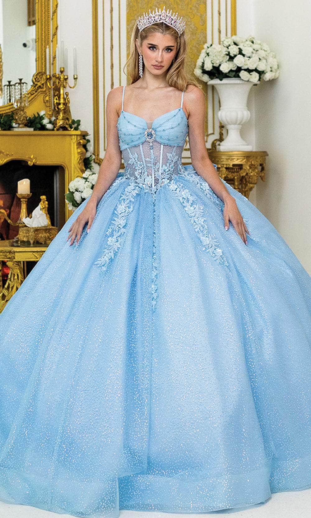 corset bodice tulle dress Dusty Blue Floral Embroidered Tulle Maxi Dress with Corset Bodice Custom Color / Above Knee / US8