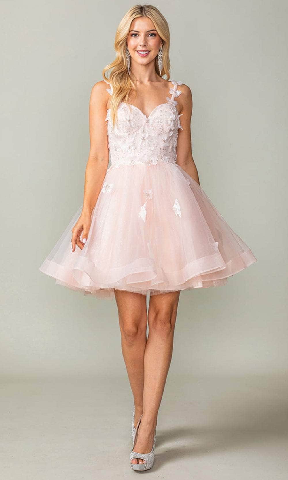 Dancing Queen 3369 - Embroidered Tulle Short Dress L / Blush - Shop Dancing Queen Dresses On Couture Candy at CoutureCandy.com Dancing Queen 3369 - Embroidered Tulle Short Dress L / Blush - Shop Dancing Queen Dresses On Couture Candy at CoutureCandy.com