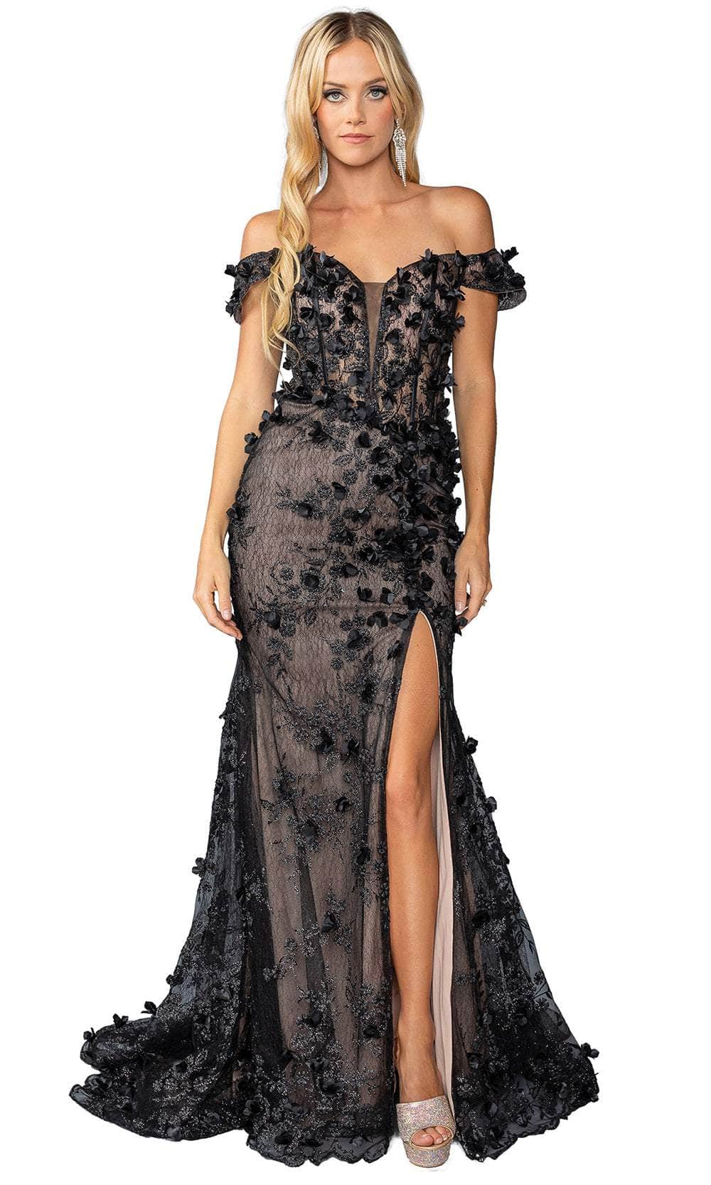 prom dresses black and nude Clarisse 810471 Black/Nude Prom Dress