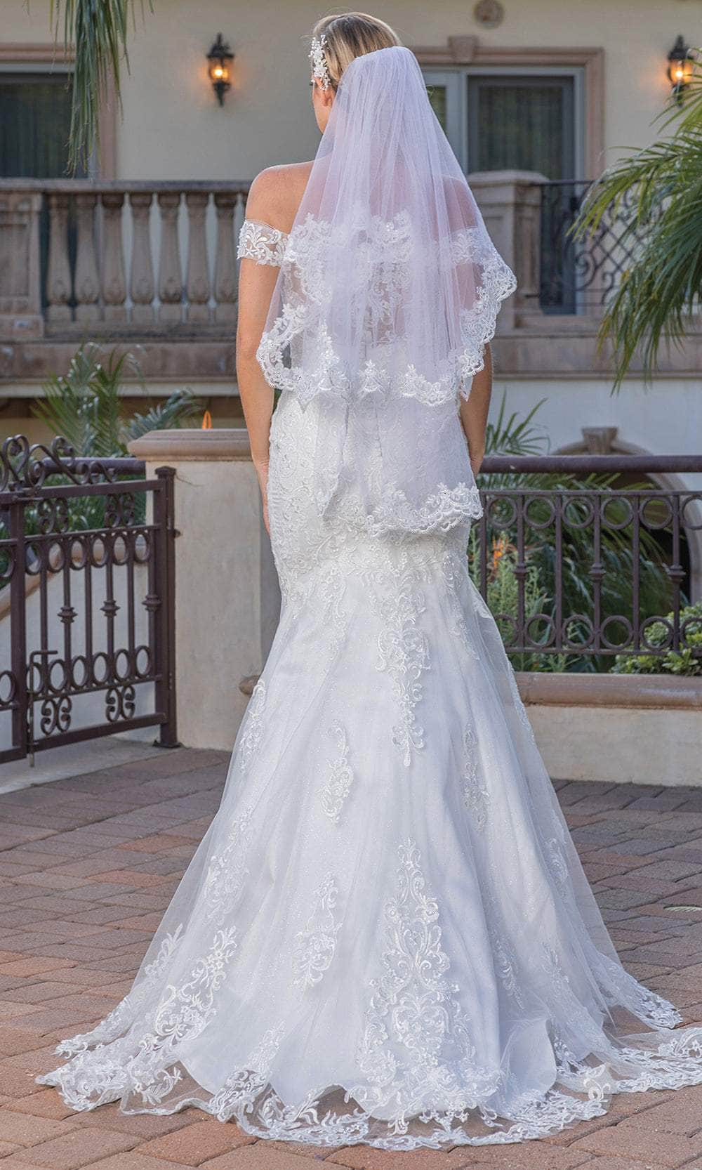 Dancing Queen Bridal 0248 - Straight Neckline Embroidered Mermaid Gown Dancing Queen Bridal 0248 - Straight Neckline Embroidered Mermaid Gown