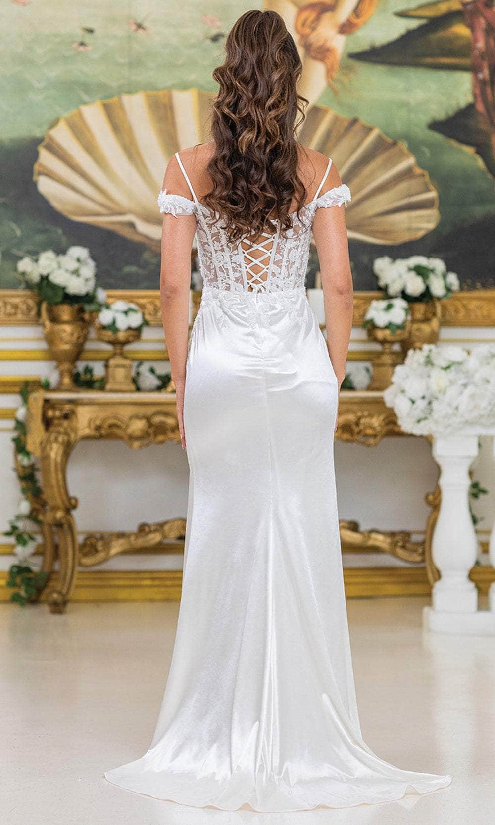 Dancing Queen Bridal 0303 - Long Satin Sheath Dress