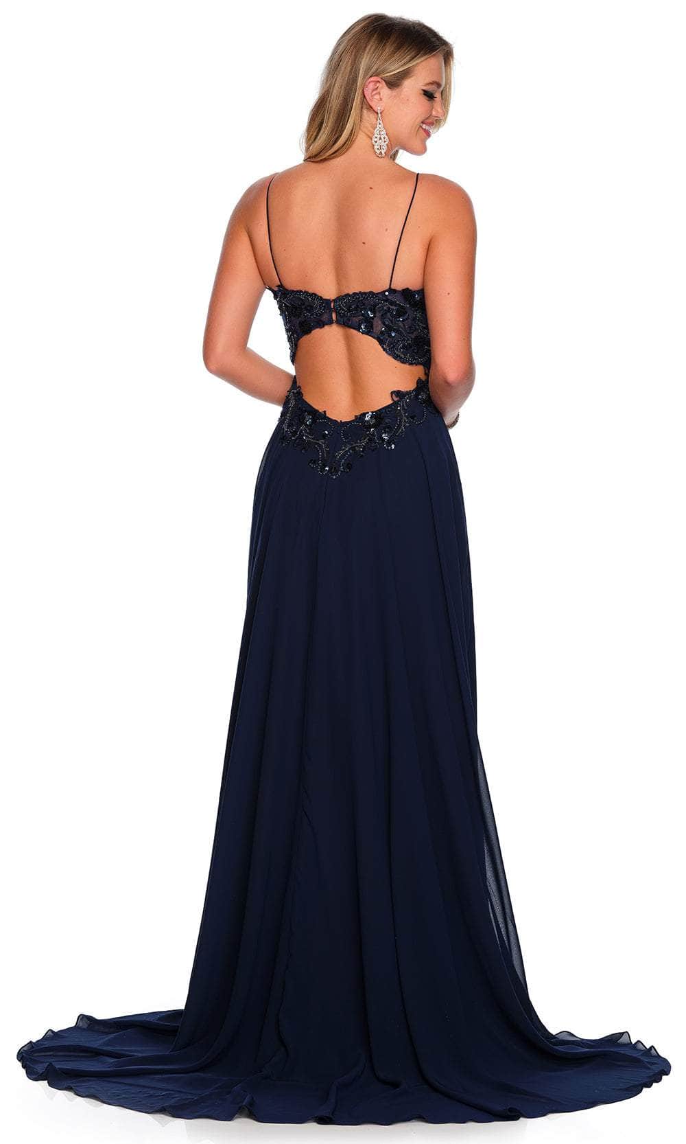 Dave & Johnny 11241 - Cutout Back Flowy A-Line Prom Gown 6 / Navy Blue - Shop Dave & Johnny dresses on Couture Candy at CoutureCandy.com Dave & Johnny 11241 - Cutout Back Flowy A-Line Prom Gown 6 / Navy Blue - Shop Dave & Johnny dresses on Couture Candy at CoutureCandy.com