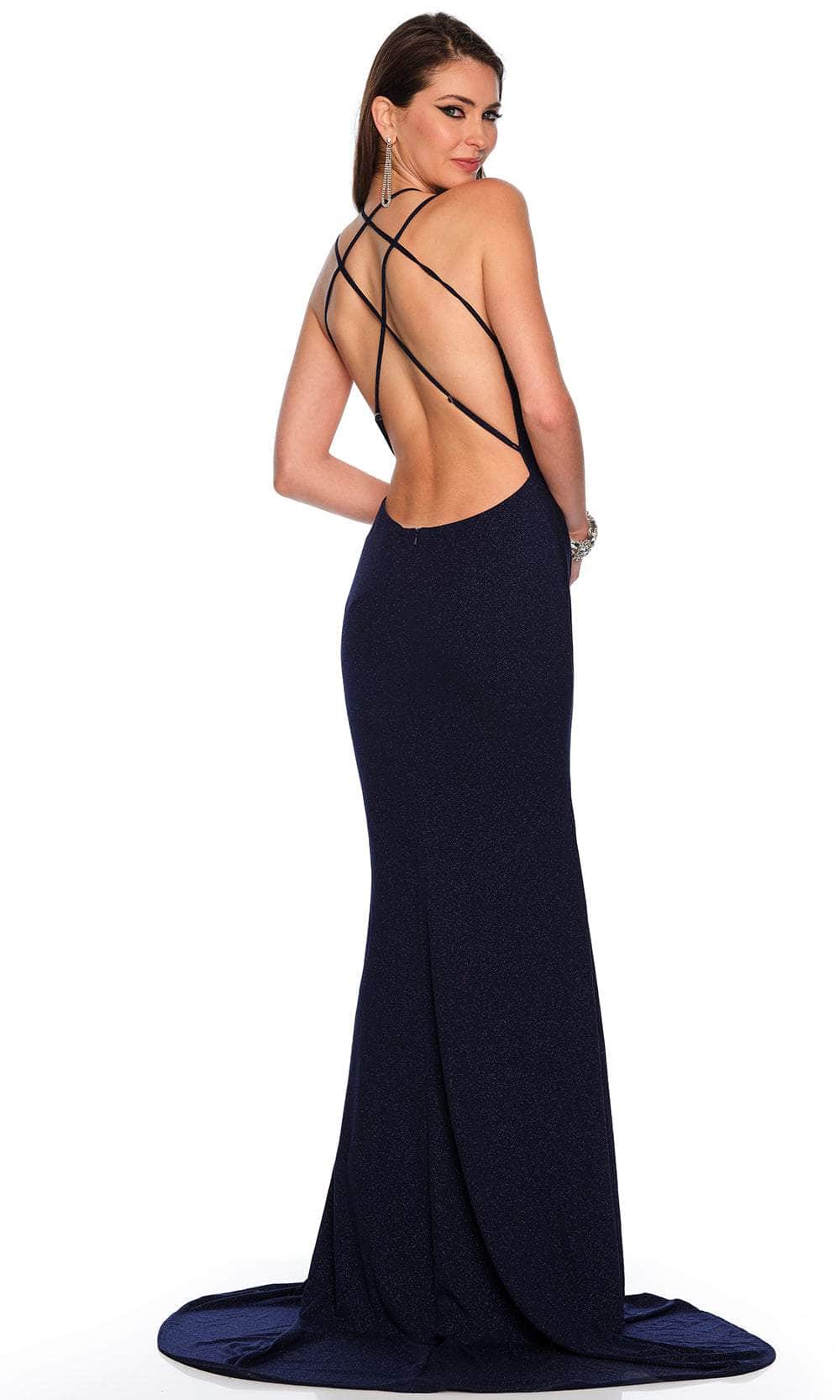 sachin and babi light blue dress Vera Embellished Bodycon Gown | Dusty Blue | Debs & Prom main image 0