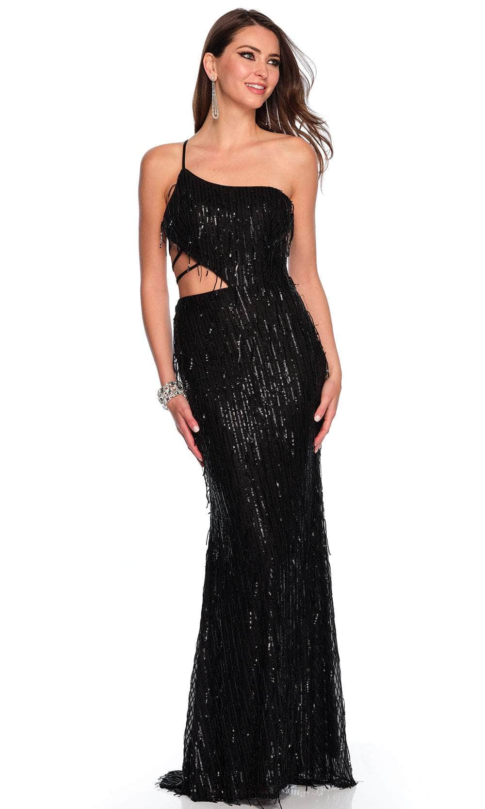 by johnny one shoulder dress 12747 - Dave & Johnny