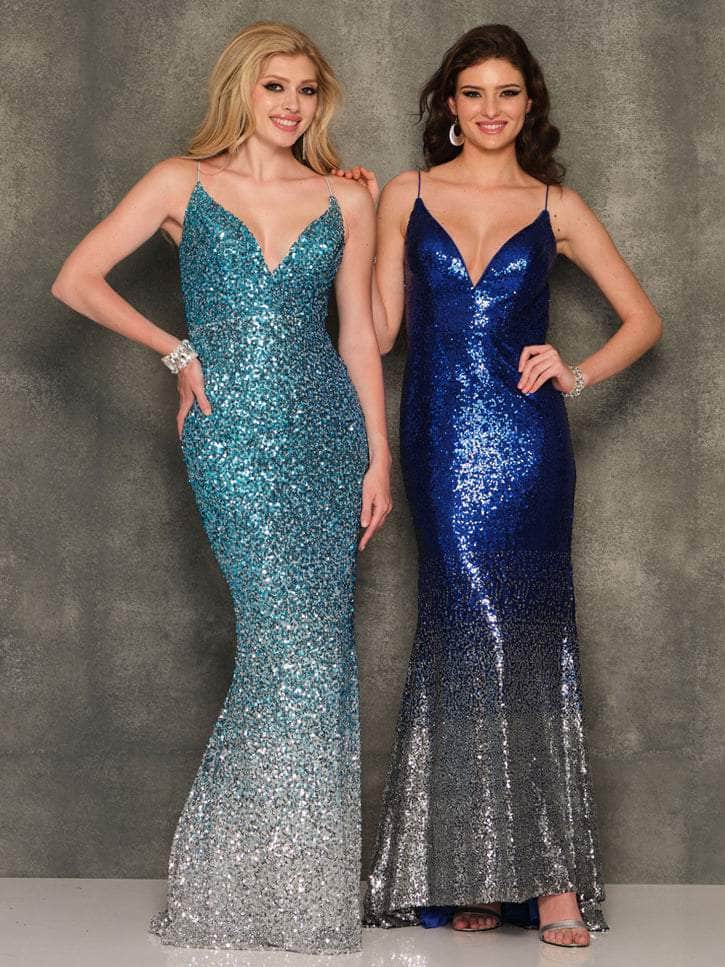 Dave and Johnny A10308 Prom Dress - Blue/Silver | NewYorkDress Dave and Johnny A10308 Prom Dress - Blue/Silver | NewYorkDress