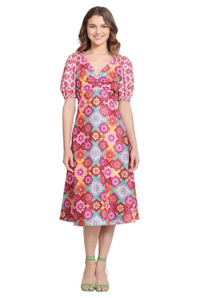 Donna Morgan D8308M - V-Neck Multicolor Floral Casual Dress 2 / Soft Wht Pink - Shop Donna Morgan dresses on Couture Candy at CoutureCandy.com Donna Morgan D8308M - V-Neck Multicolor Floral Casual Dress 2 / Soft Wht Pink - Shop Donna Morgan dresses on Couture Candy at CoutureCandy.com