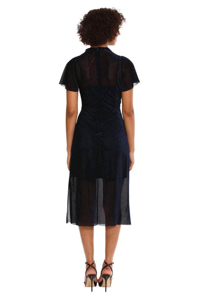 Donna Morgan D9159M - Ruched Illusion High Neck Evening Dress 6 / Navy - Shop Donna Morgan dresses on Couture Candy at CoutureCandy.com Donna Morgan D9159M - Ruched Illusion High Neck Evening Dress 6 / Navy - Shop Donna Morgan dresses on Couture Candy at CoutureCandy.com