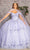 Elizabeth K GL3179 - Floral Off-Shoulder Ballgown Special Occasion Dress XS / Lilac