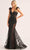 Ellie Wilde EW35009 - Feather Trumpet Evening Dress Evening Dresses 00 / Black
