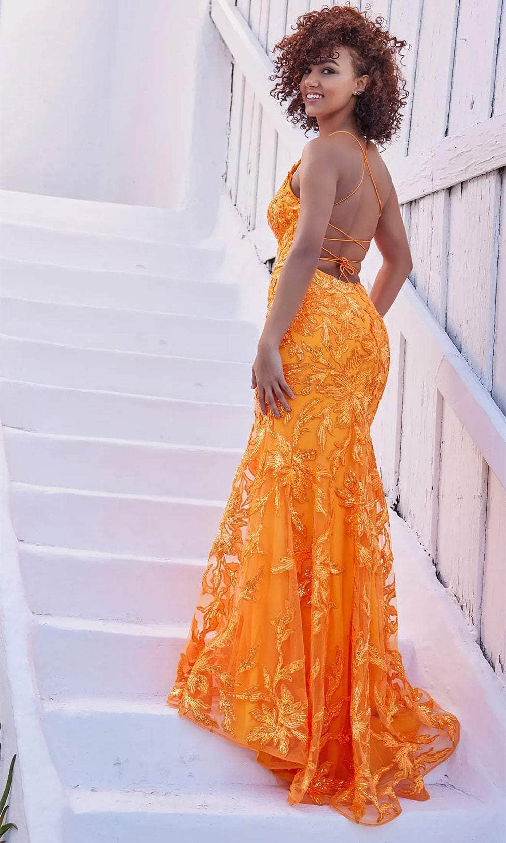 Ellie Wilde EW35109 Sequin Embroidered Mermaid Prom Gown