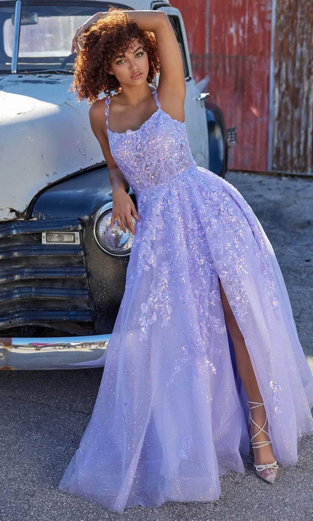 Ellie Wilde EW35114 - Scoop Neck Sequin Embellished Prom Gown Couture Candy Ellie Wilde EW35114 - Scoop Neck Sequin Embellished Prom Gown Couture Candy