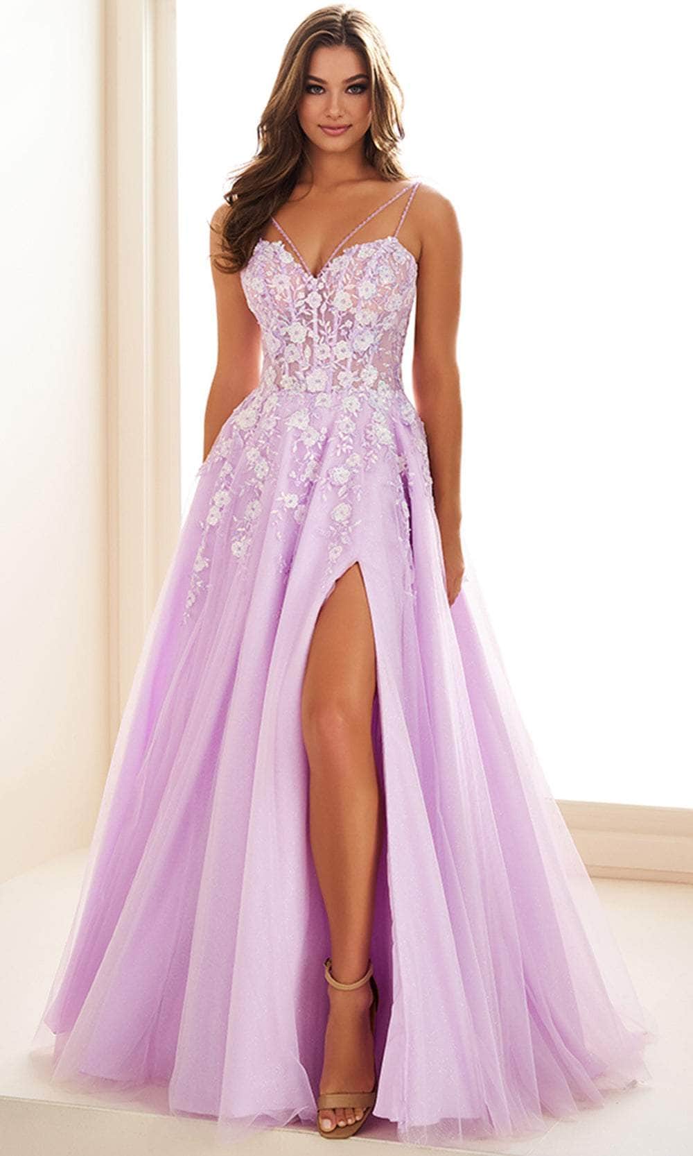 prom dresses ellie wilde Dress This style features Pockets Glitter Lace and Tulle A-Line