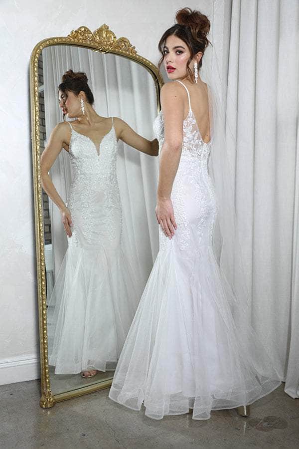 Eureka 9909 Off Shoulder Floral Lace & Sequin Ball Gown