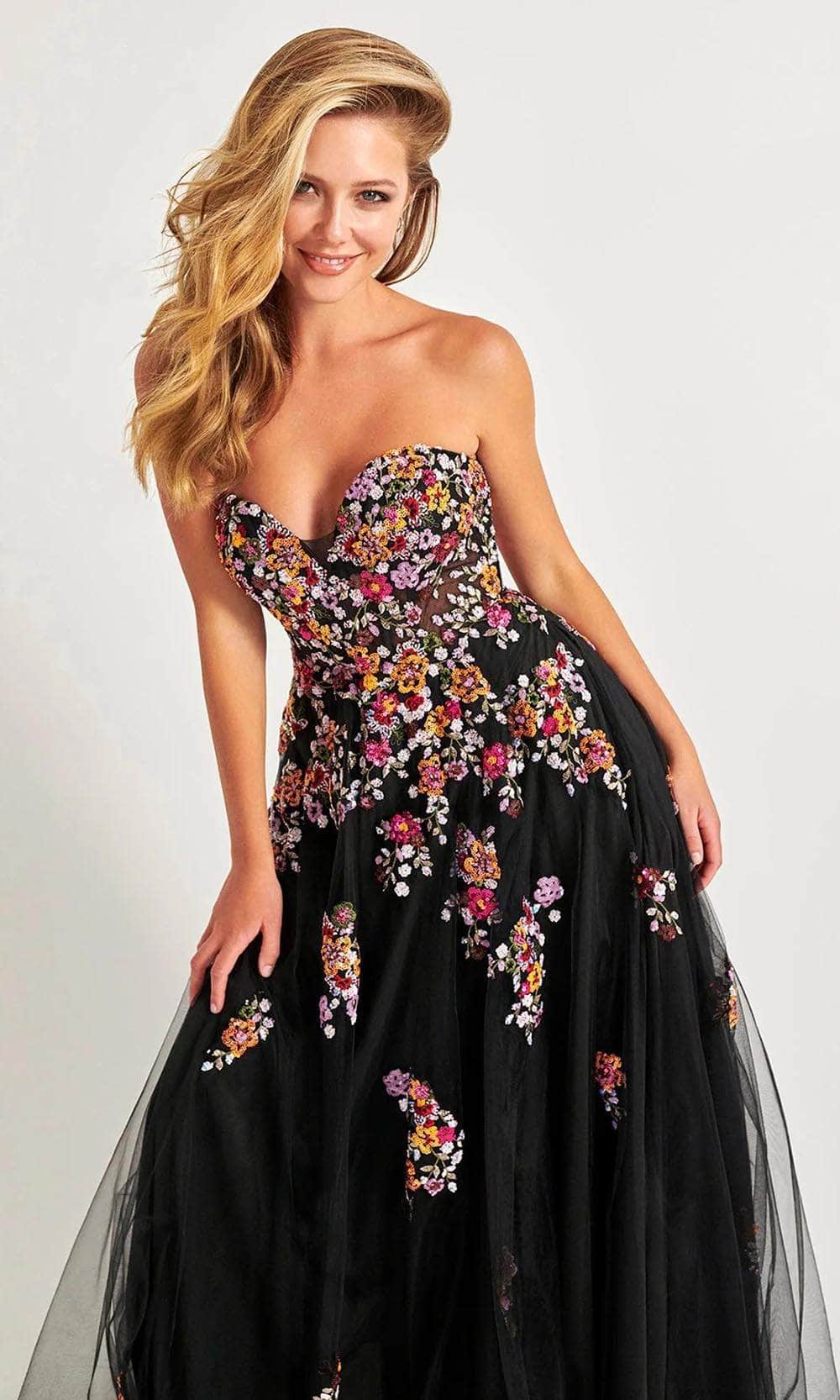 Ball Gown Faviana Floral Prom Dress Faviana 11028 Strapless Floral