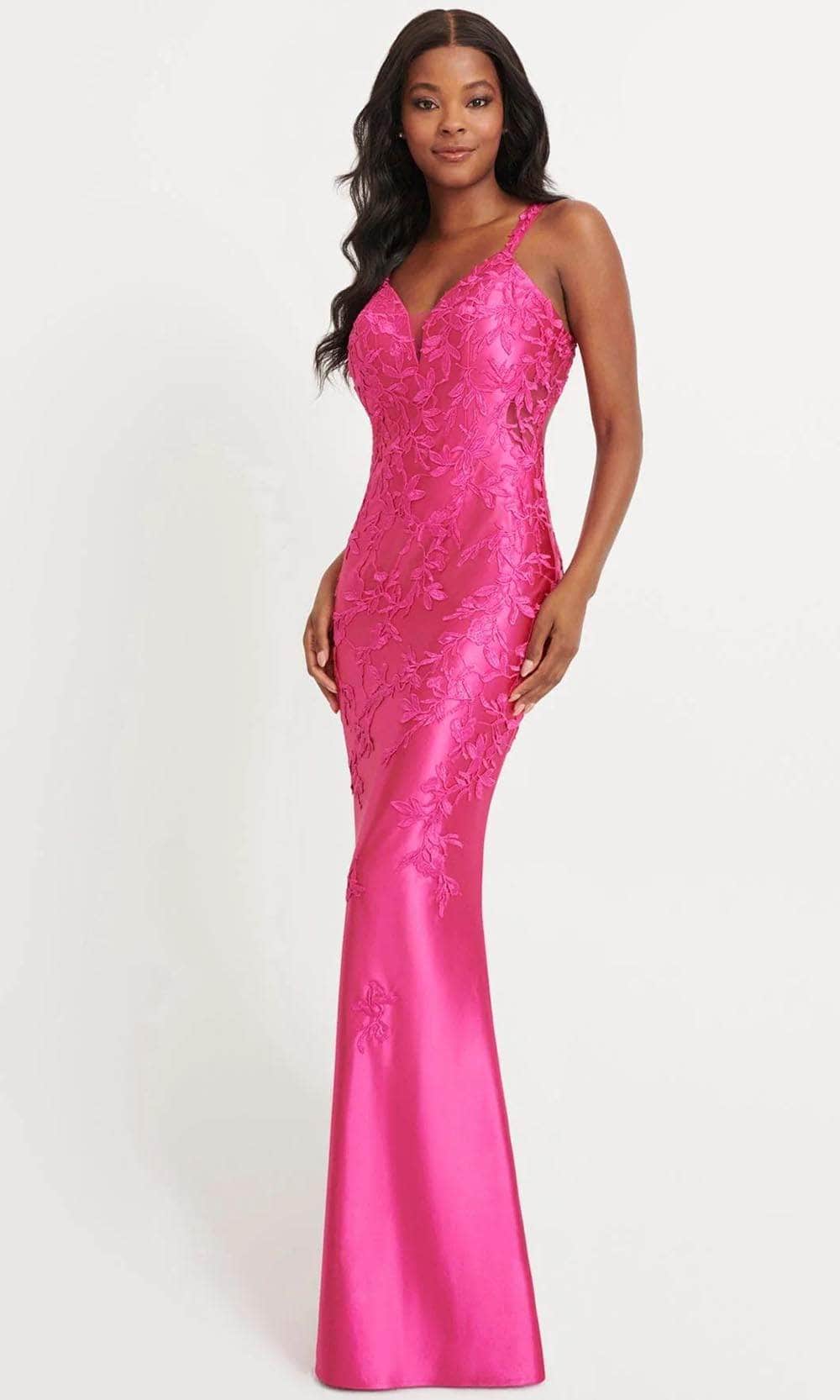 Faviana 11082 - Applique Cutout Back Prom Gown Couture Candy Faviana 11082 - Applique Cutout Back Prom Gown Couture Candy