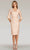 Feriani Couture 18347 - Quarter Sleeve Knee-Length Formal Dress Cocktail Dresses 2 / Blush