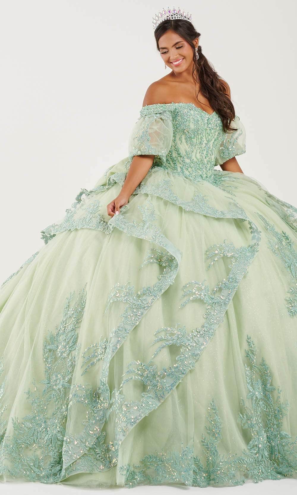 Fiesta Gowns 56492 - Off-Shoulder Embroidered Ballgown Couture Candy Fiesta Gowns 56492 - Off-Shoulder Embroidered Ballgown Couture Candy