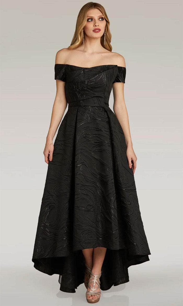 Gia Franco 12262 - Off Shoulder High Low Dress Prom Dresses 2 / Black