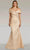 Gia Franco 12267 - Peplum Trumpet Evening Gown Evening Dresses 2 / Champ/Gold