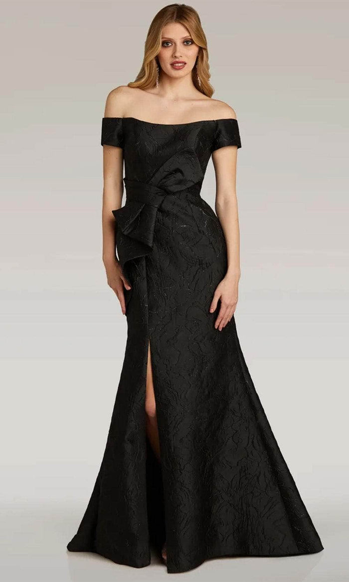 Gia Franco 12301 - Bow Detailed Evening Dress Evening Dresses 2 / Black