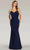 Gia Franco 12312 - Ruched Mermaid Evening Dress Prom Dresses 2 / Navy