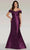 Gia Franco 12370 - Cross Bodice Mikado Evening Dress Evening Dresses 2 / Plum
