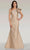 Gia Franco 12375 - Floral Embossed Evening Dress Evening Dresses 2 / Champagne
