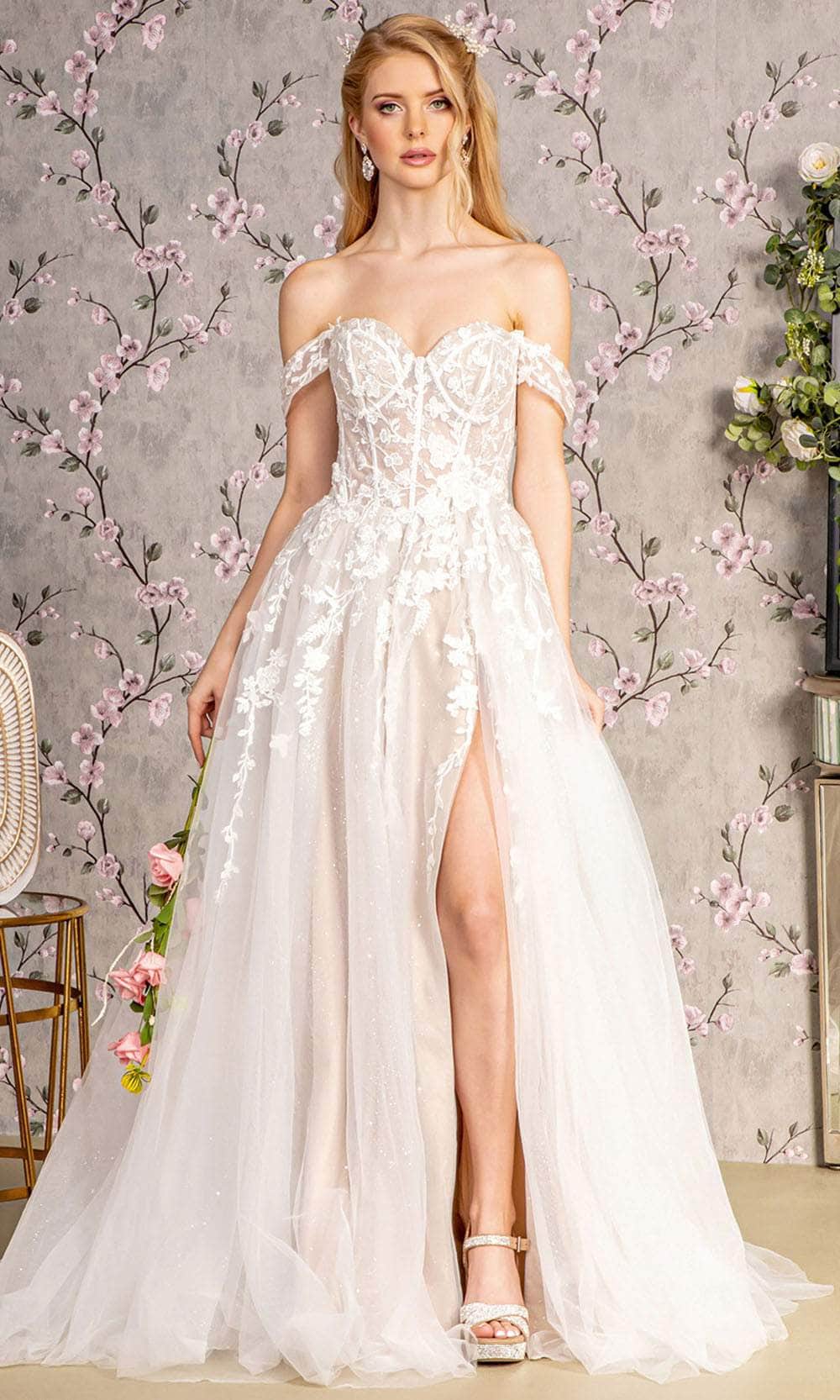 GLS by Gloria Bridal GL3429 - Corset Court Train Wedding Dress Couture Candy GLS by Gloria Bridal GL3429 - Corset Court Train Wedding Dress Couture Candy