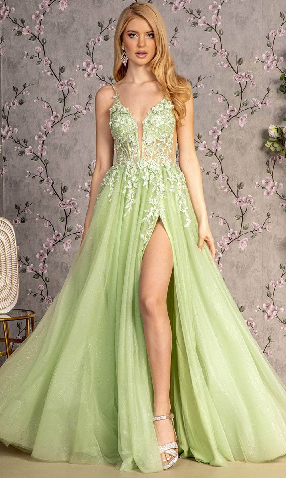 GLS by Gloria GL3202 Prom Dress - Light Green | NewYorkDress GLS by Gloria GL3202 Prom Dress - Light Green | NewYorkDress