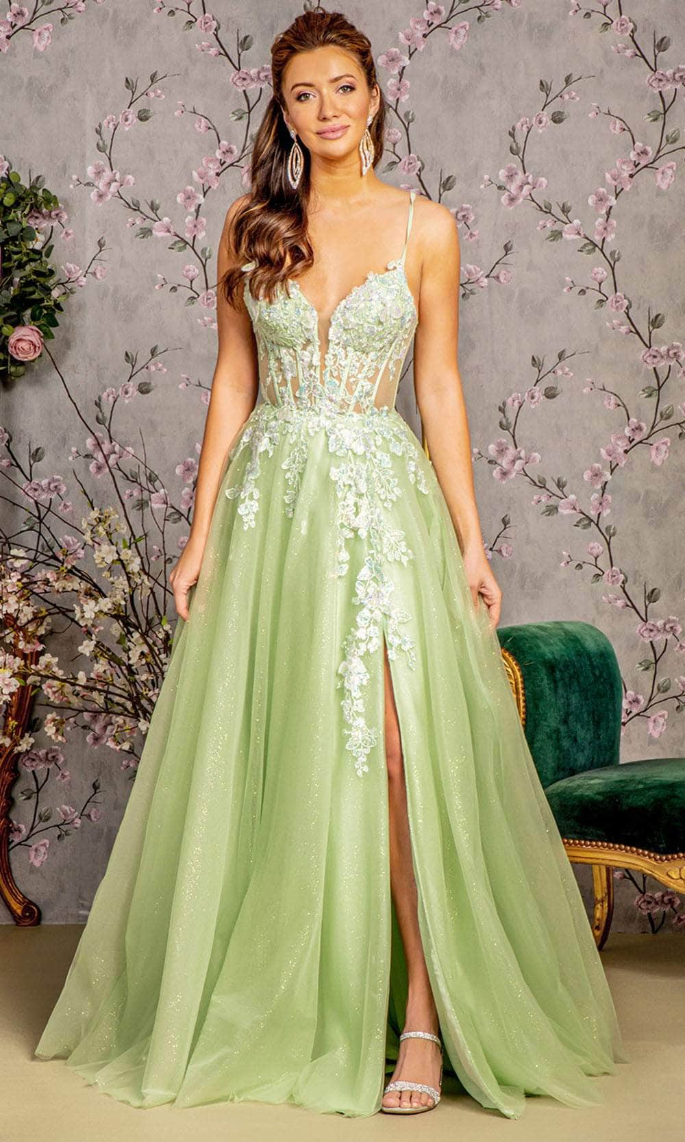 GLS by Gloria GL3212 - Applique Embellished A-Line Prom Gown Couture Candy GLS by Gloria GL3212 - Applique Embellished A-Line Prom Gown Couture Candy