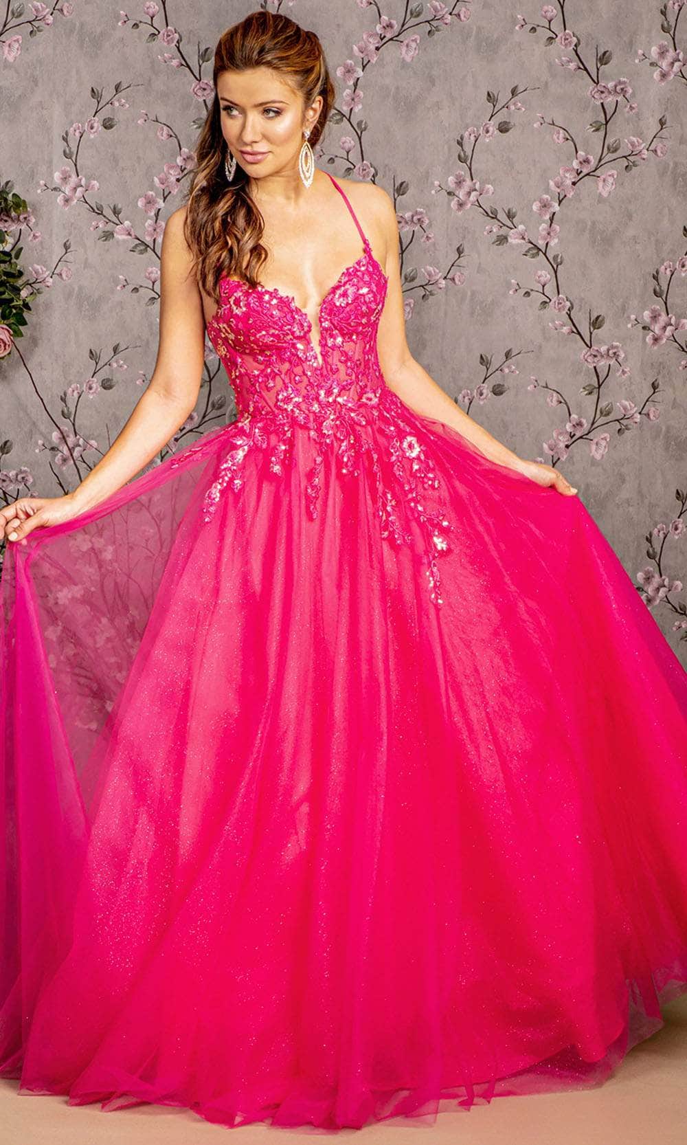 GLS by Gloria GL3229 Prom Dress - Hot Pink | NewYorkDress GLS by Gloria GL3229 Prom Dress - Hot Pink | NewYorkDress