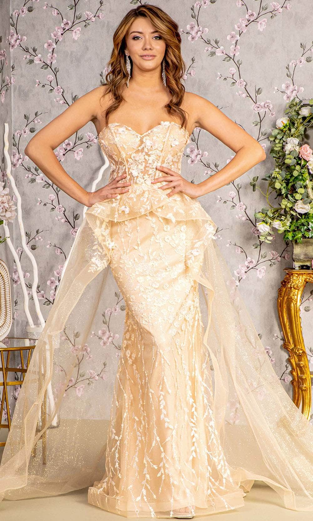 GLS by Gloria GL3256 Prom Dress - Champagne | NewYorkDress GLS by Gloria GL3256 Prom Dress - Champagne | NewYorkDress