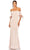 Ieena Duggal 11441 - Fringed Sleeve Sheath Evening Gown Special Occasion Dress 2 / Blush