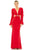 Ieena Duggal 26727 - Plunging Evening Gown Evening Dresses 12 / Red