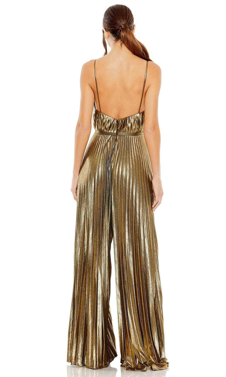 Bow High Neck Sleeveless Pleated Jumpsuit Wisteria main image 1