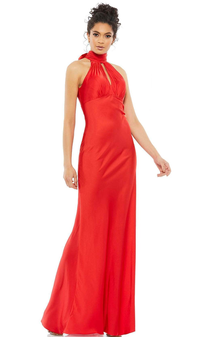 Ieena Duggal 49520 - High Halter Evening Gown Evening Dresses 0 / Red