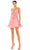 Ieena Duggal 55643 - Bow Waist Short Dress Cocktail Dresses 0 / Rose Pink