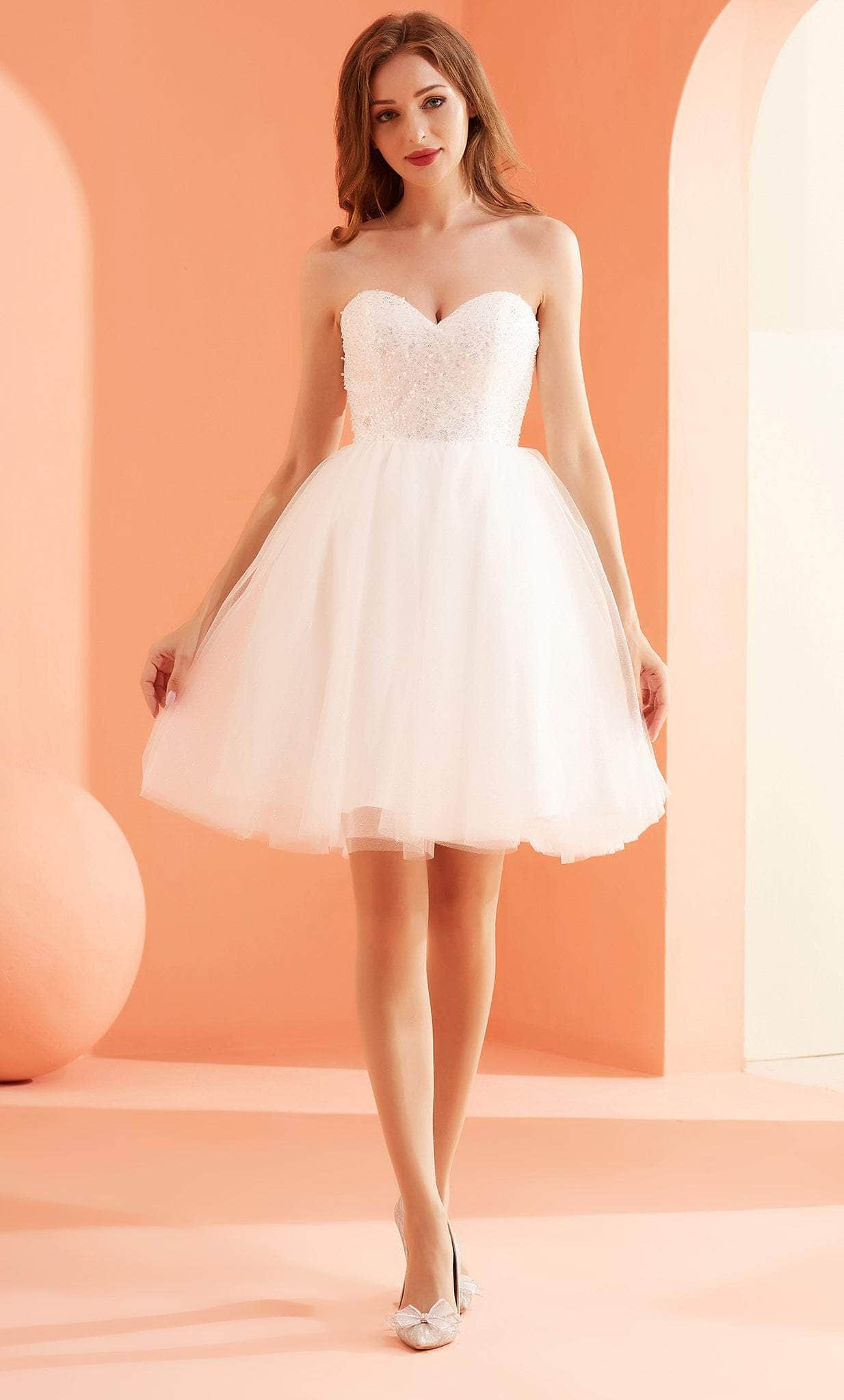 J'Adore Dresses J22089 - Sweetheart Tulle Fit and Flare Dress J'Adore Dresses J22089 - Sweetheart Tulle Fit and Flare Dress