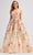 J'Adore Dresses J23017 - Embroidered A-Line Evening Dress Special Occasion Dress 2 / Pink Floral