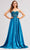 J'Adore Dresses J23025 - Ornate Corset Evening Dress Special Occasion Dress 2 / Teal