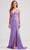 J'Adore Dresses J23036 - Beaded Mermaid Evening Dress with Slit Special Occasion Dress 2 / Purple