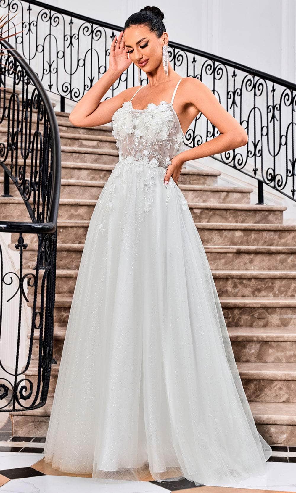 J'Adore Dresses J24001 - Floral Applique Prom Dress 16 / Ivory - Shop J'Adore Dresses Dresses on Couture Candy at CoutureCandy.com J'Adore Dresses J24001 - Floral Applique Prom Dress 16 / Ivory - Shop J'Adore Dresses Dresses on Couture Candy at CoutureCandy.com