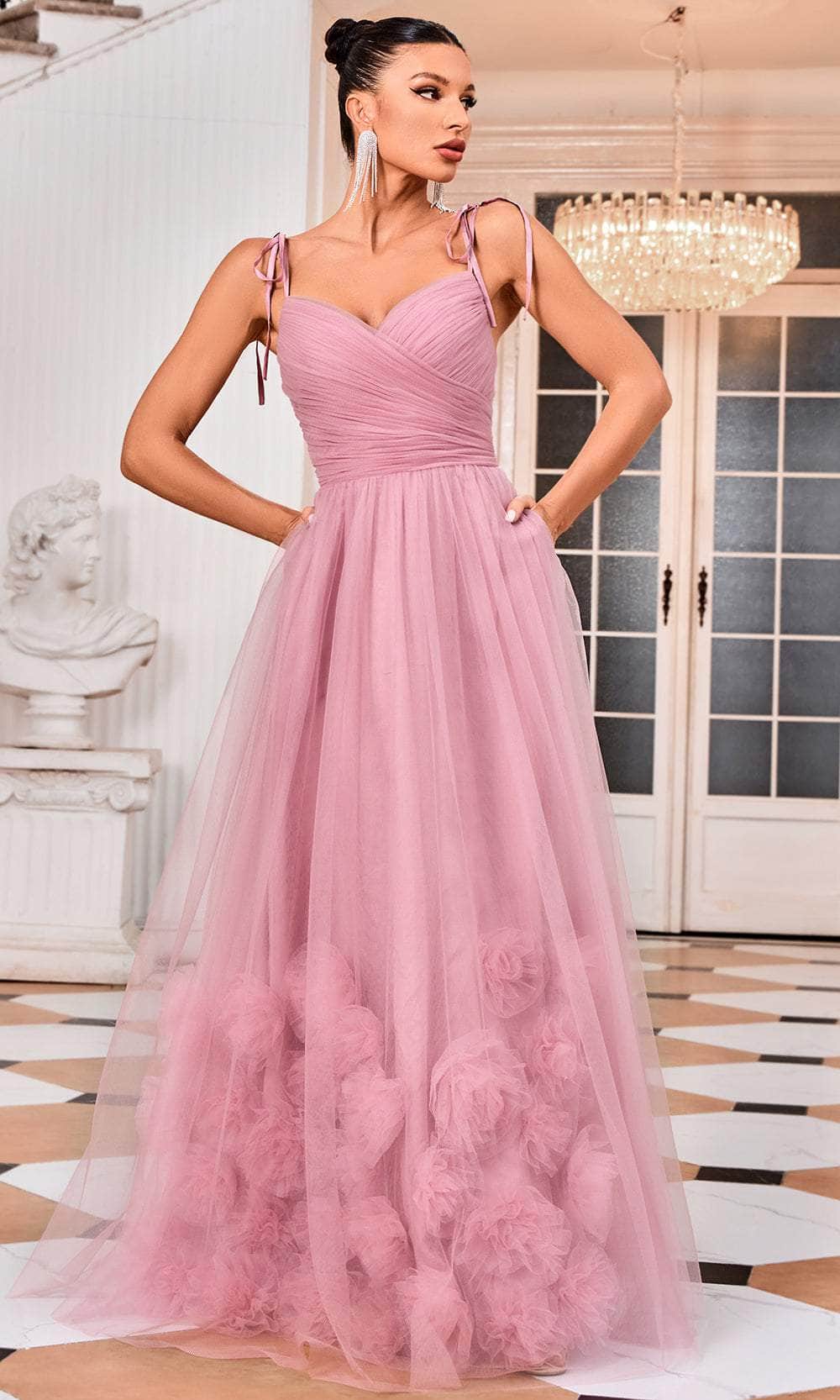 J'Adore Dresses J24013 - Tie Strap Tulle Prom Dress Couture Candy J'Adore Dresses J24013 - Tie Strap Tulle Prom Dress Couture Candy
