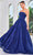 J'Adore Dresses J24048 - Weaved Illusion Panel Evening Gown Evening Dresses 2 / Navy